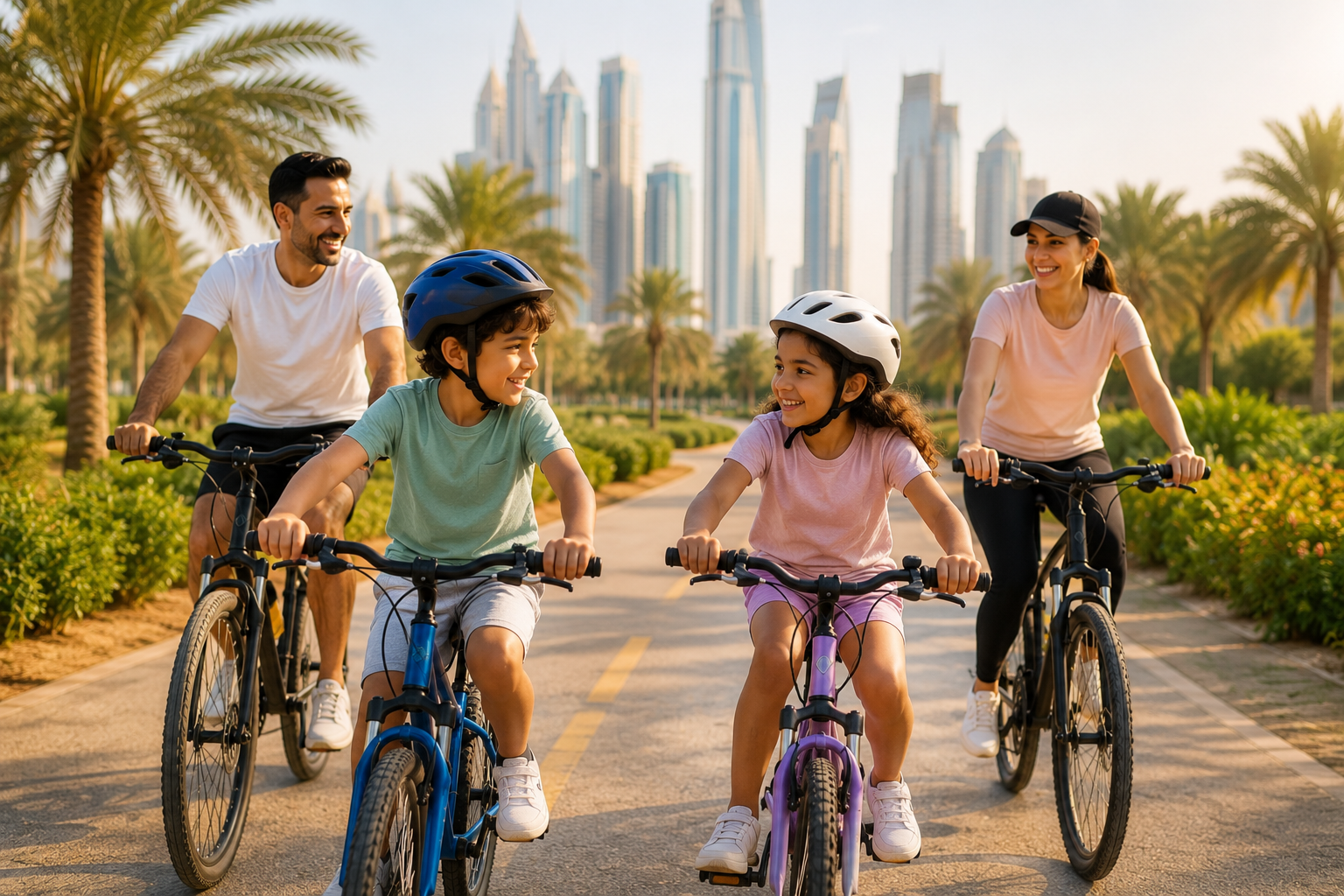 A family enjoying an outdoor activity together in the UAE